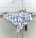 Poli-Dri Cherries jacquard tea towel with woven cherries border