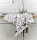 Poli-Dri Cows jacquard tea towel with woven cows border