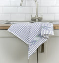 Poli-Dri Lavender Sprigs jacquard tea towel with woven lavender sprigs border