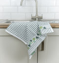 Poli-Dri Shamrock jacquard tea towel with woven shamrock border